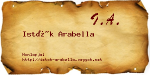 Istók Arabella névjegykártya
